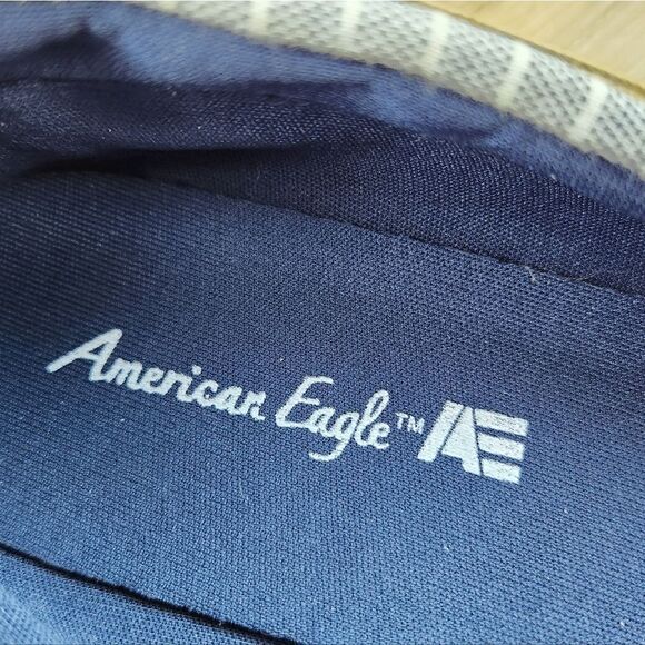 💚American Eagle Blue & Cream Canvas Loafers Size 8.5 - Picture 9 of 10